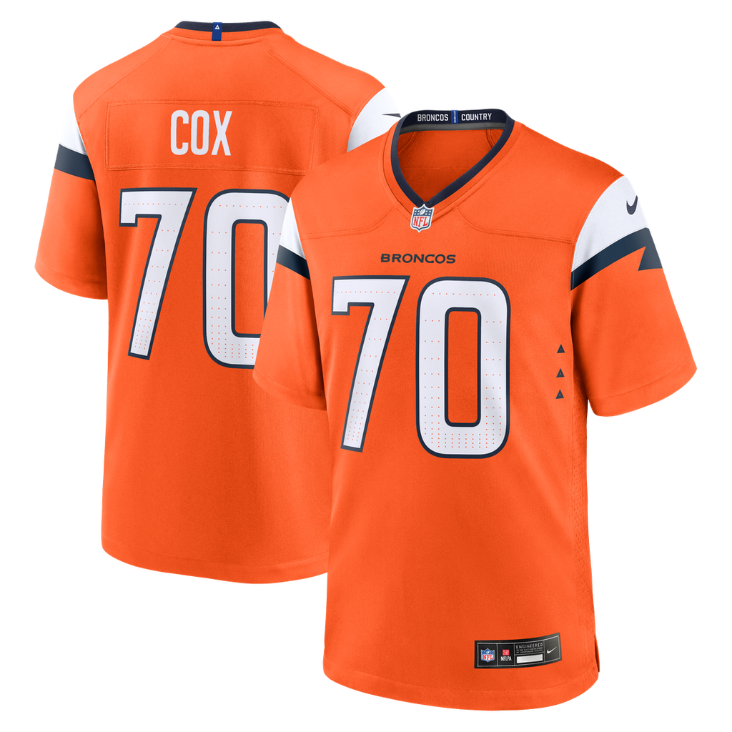 Marques Cox Denver Broncos Game Jersey - Orange