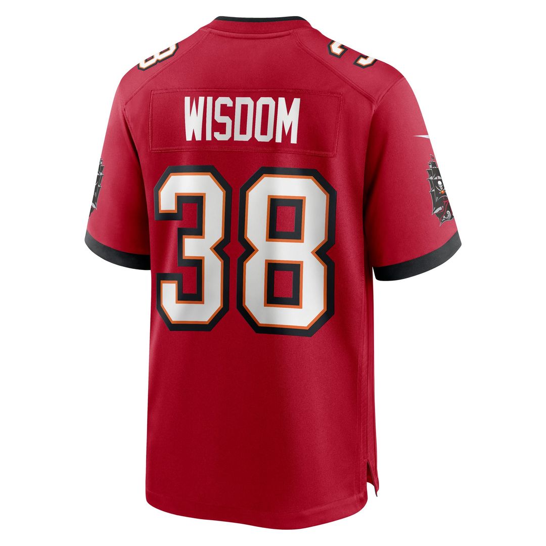 Rashad Wisdom Tampa Bay Buccaneers Game Jersey - Red