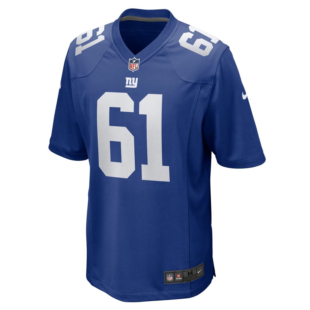 John Michael Schmitz Jr. New York Giants Game Jersey - Royal Blue