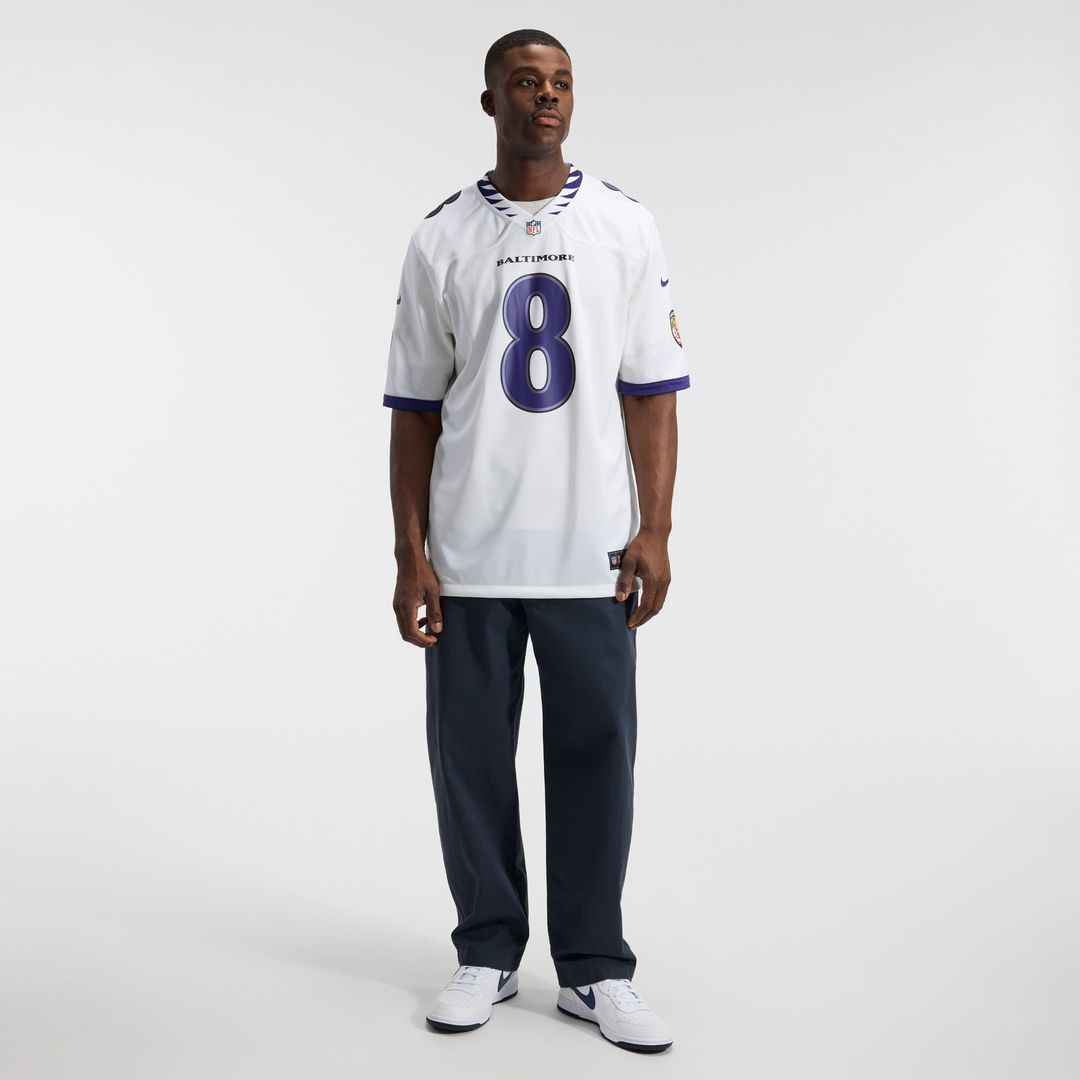 Lamar Jackson Baltimore Ravens Game Jersey - White