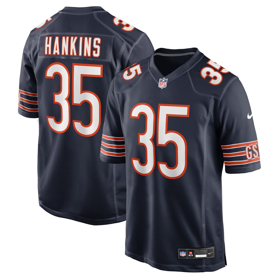 Deion Hankins Chicago Bears Game Jersey - Navy