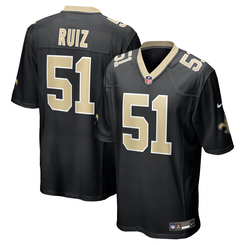 Cesar Ruiz New Orleans Saints Game Jersey - Black