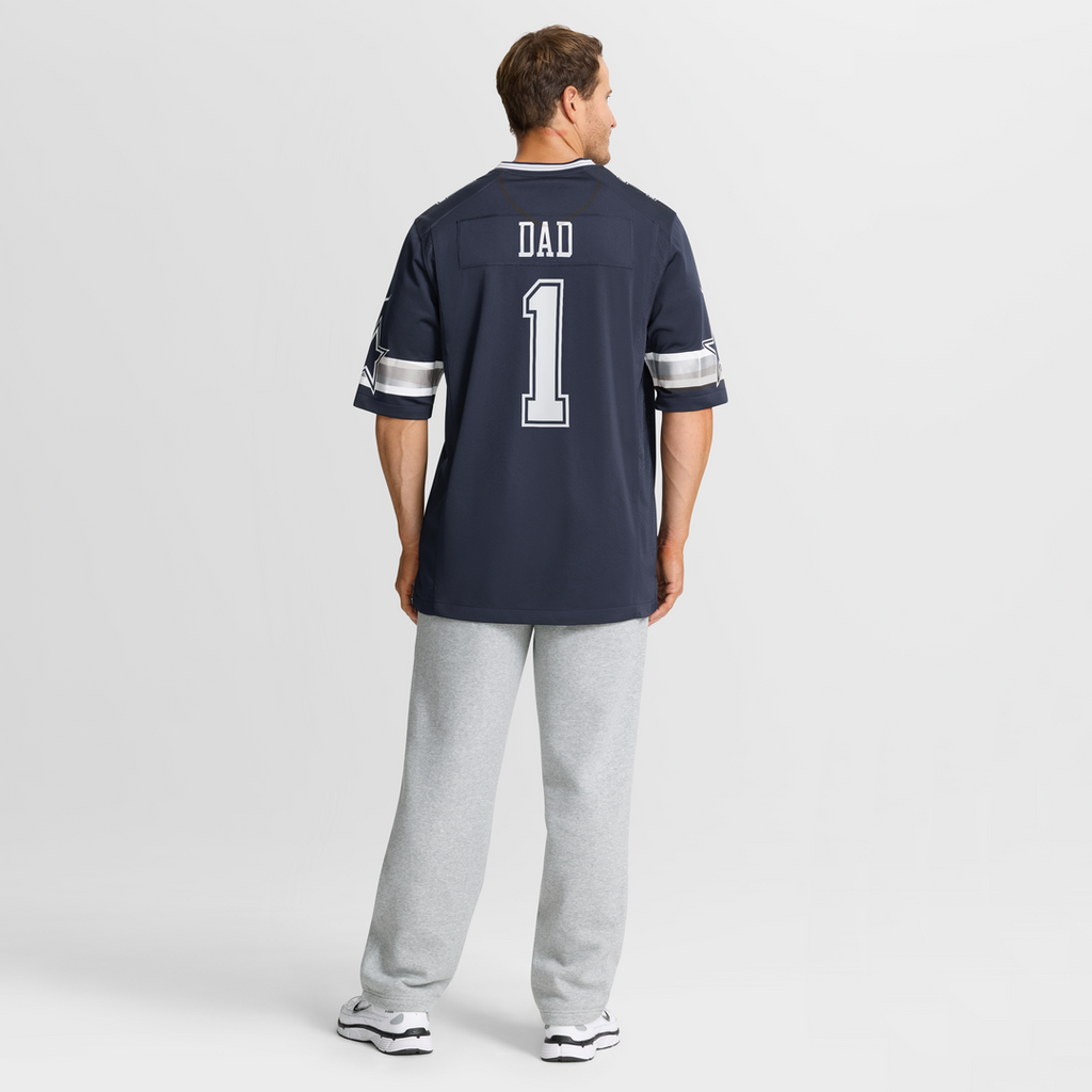 Number 1 Dad Dallas Cowboys Game Jersey - Navy