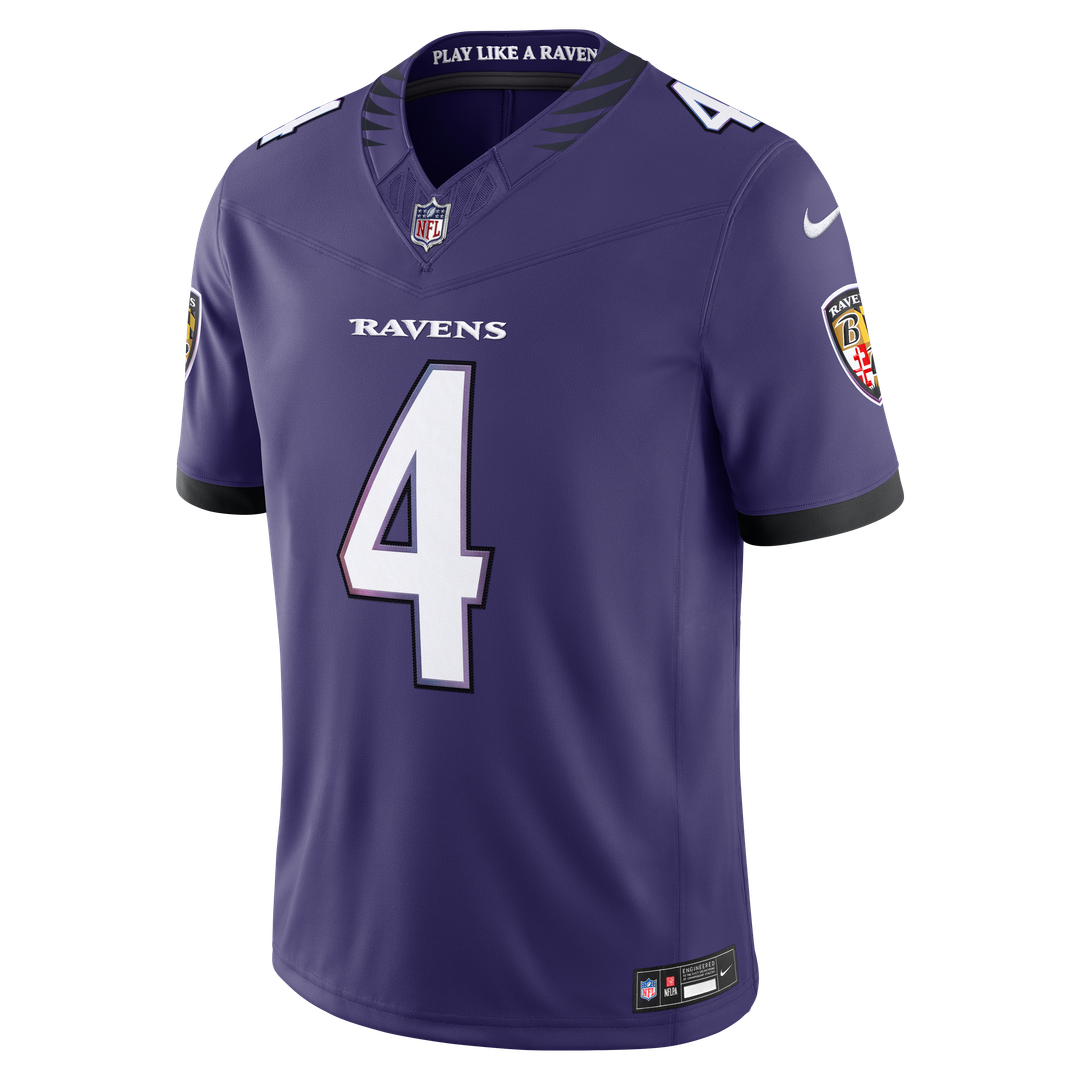 Zay Flowers Baltimore Ravens Alternate Alternate Vapor F.U.S.E. Stitched Limited Jersey - Black