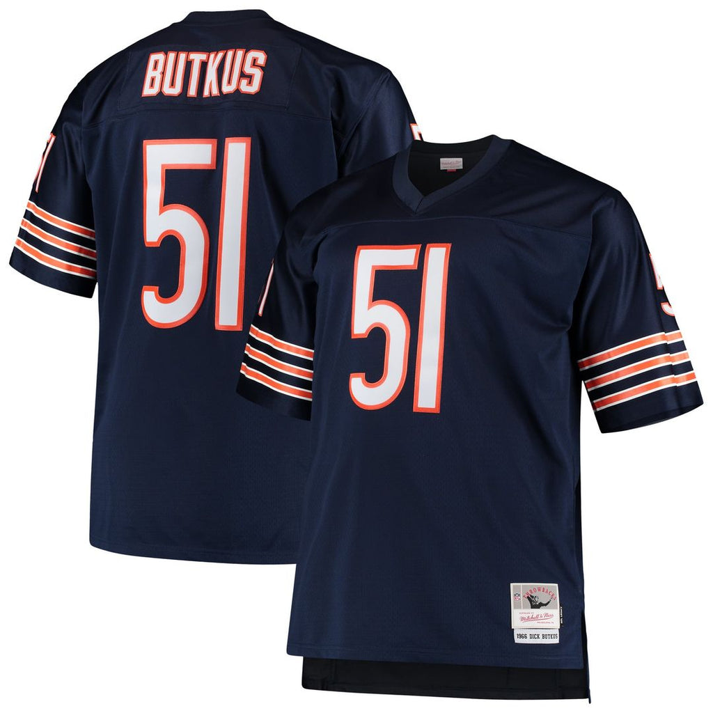 Dick Butkus Chicago Bears Big & Tall 1966 Replica Jersey - Navy