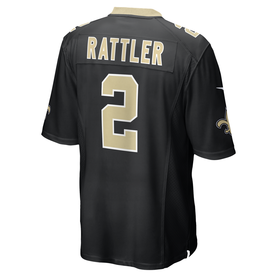 Spencer Rattler New Orleans Saints Game Jersey - Black