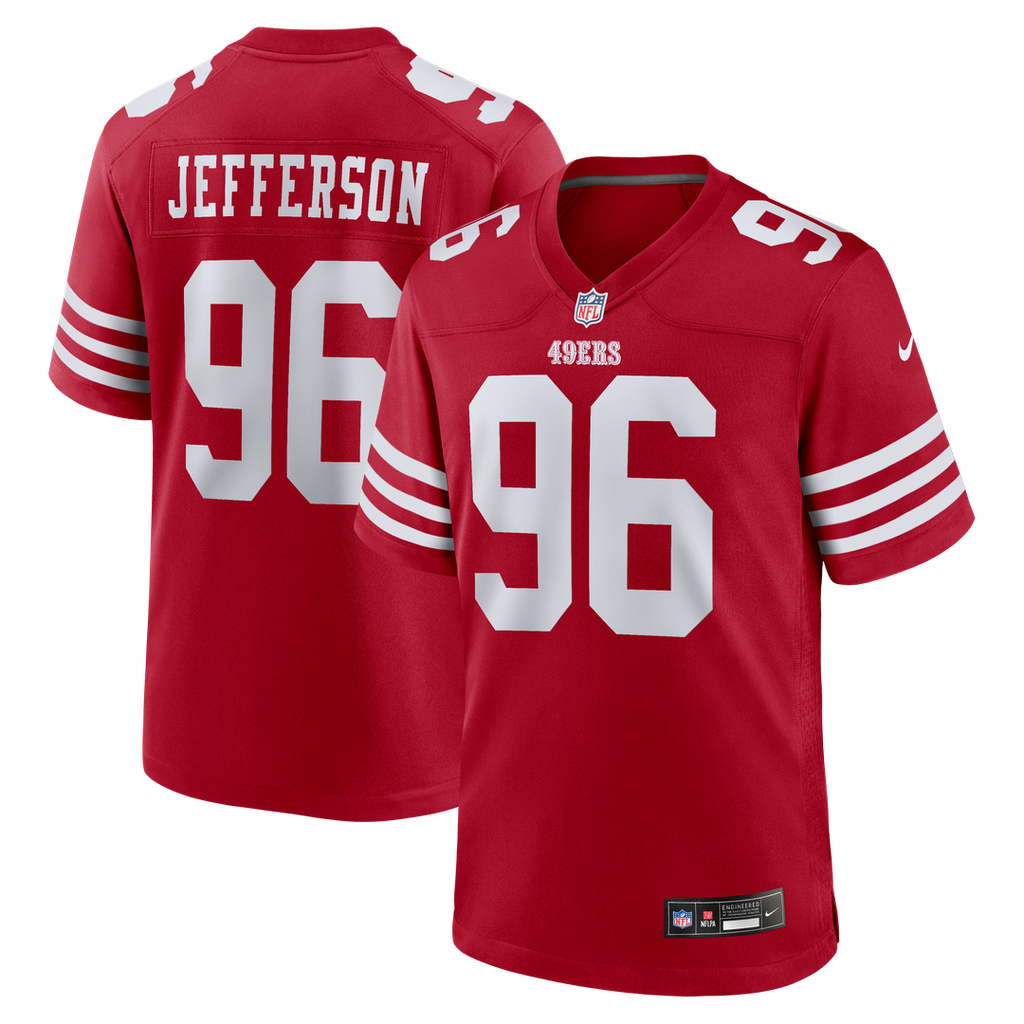 Jordan Jefferson San Francisco 49ers Game Jersey - Scarlet
