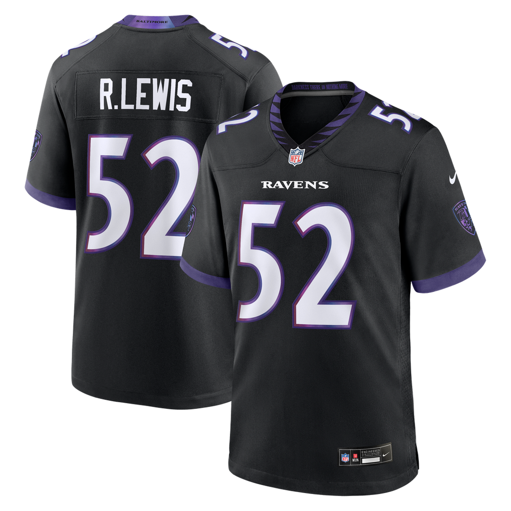 Ray Lewis Baltimore Ravens Alternate Game Jersey - Black