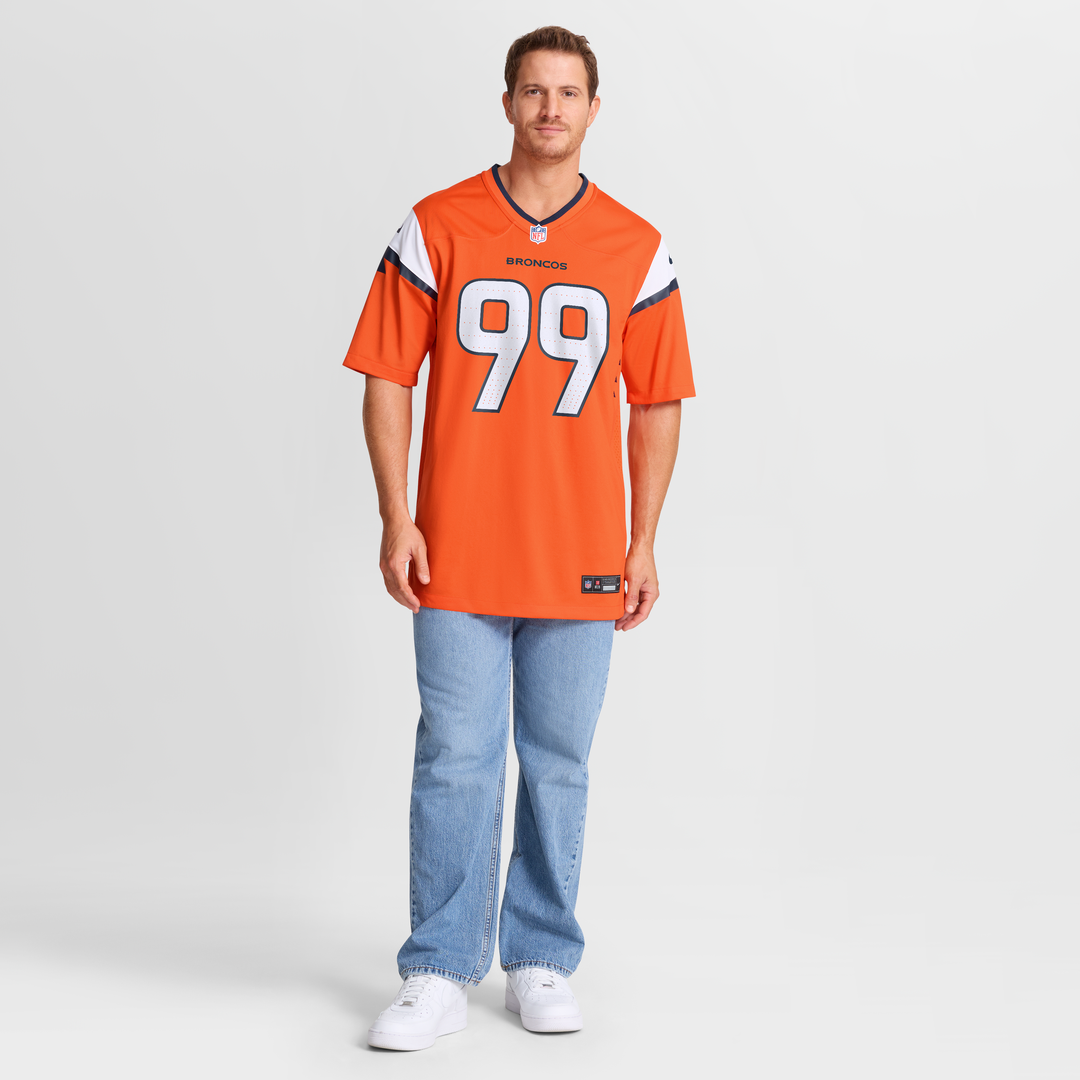 Zach Allen Denver Broncos Game Jersey - Orange