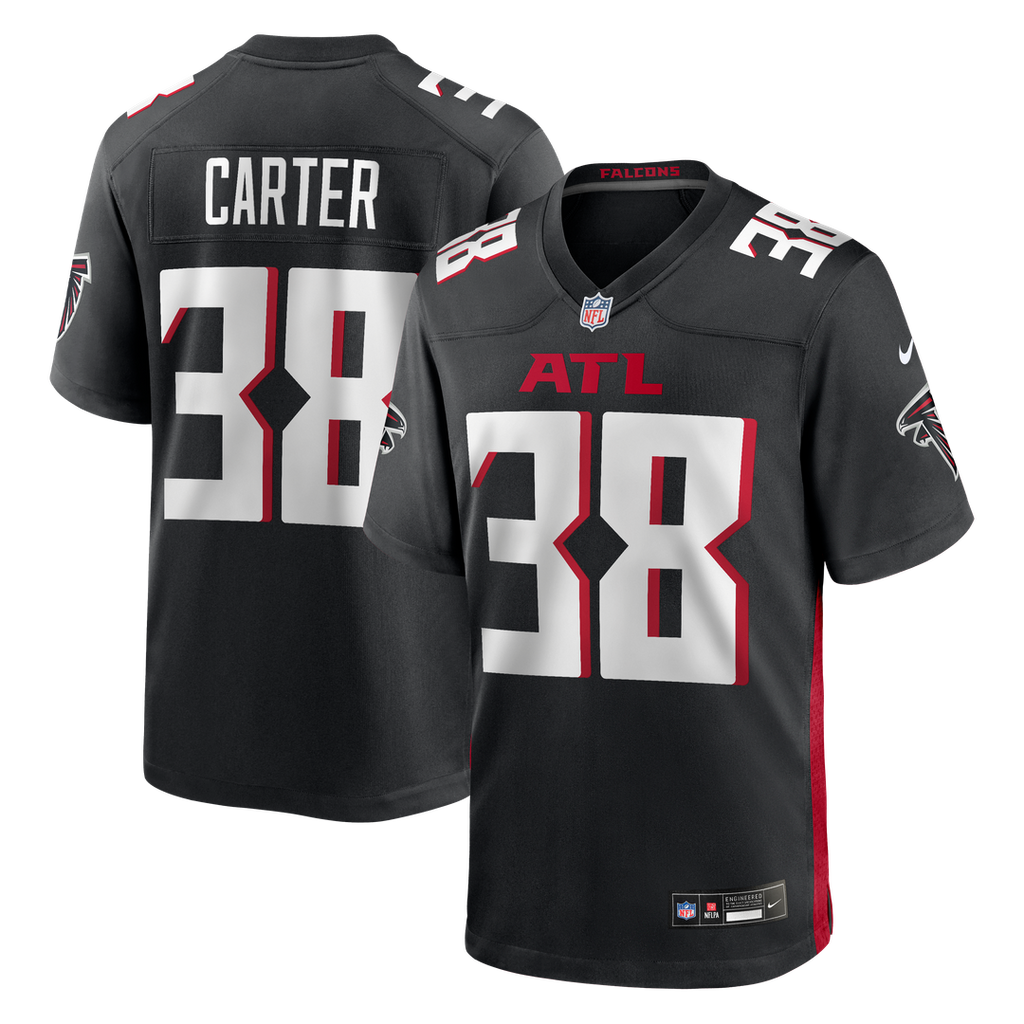 Nathan Carter Atlanta Falcons Game Jersey - Black