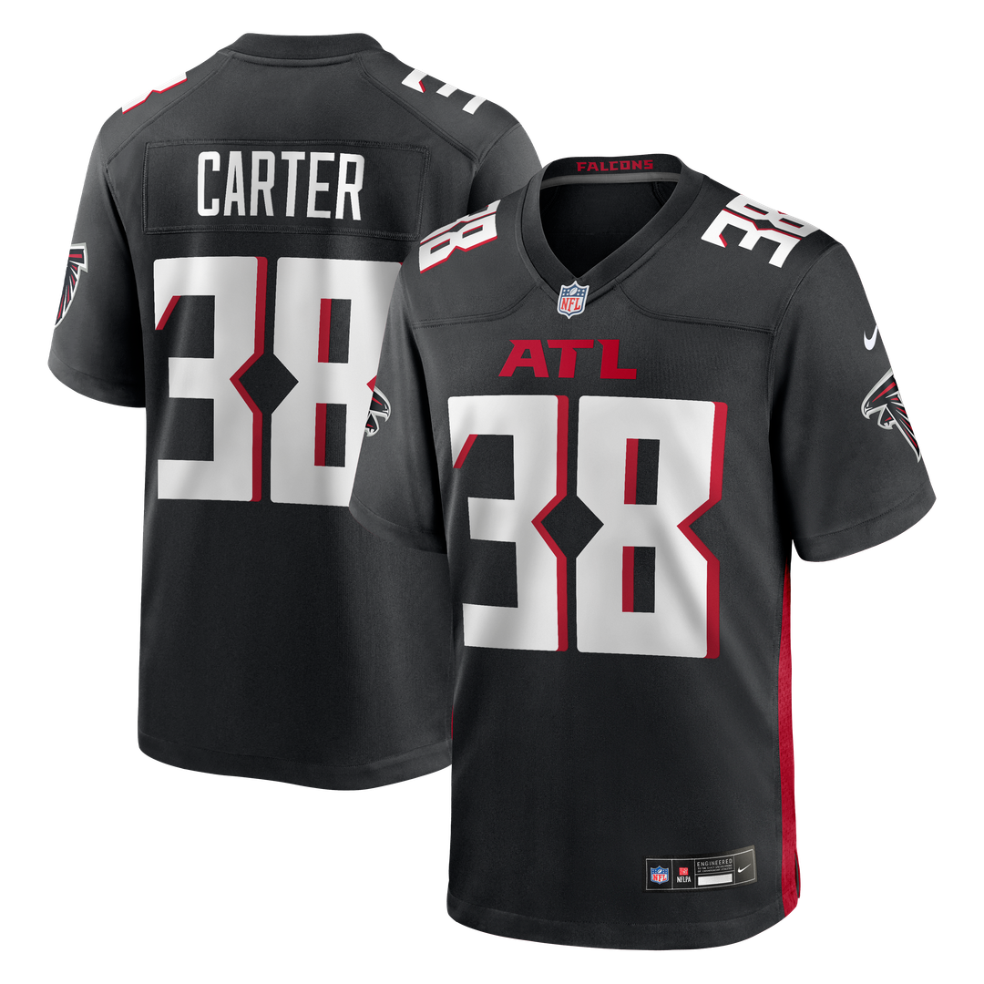 Nathan Carter Atlanta Falcons Game Jersey - Black