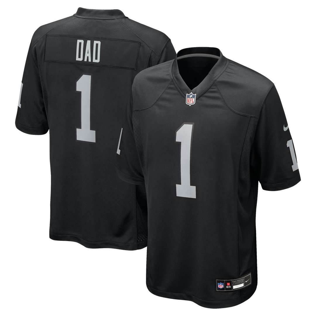 Number 1 Dad Las Vegas Raiders Game Jersey - Black