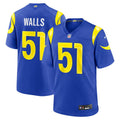Eddie Walls III Los Angeles Rams Game Jersey - Royal Blue