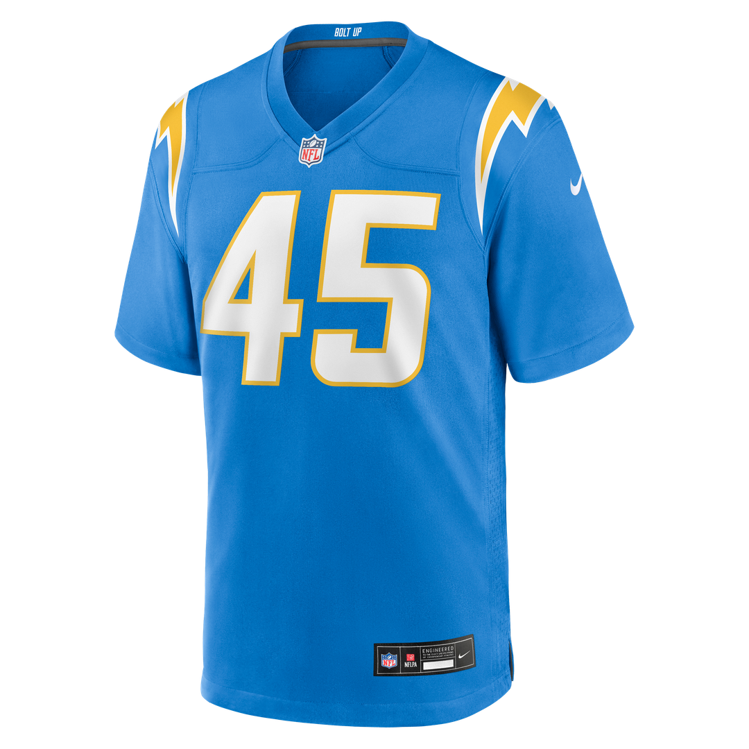 Tuli Tuipulotu Los Angeles Chargers Game Jersey - Powder Blue