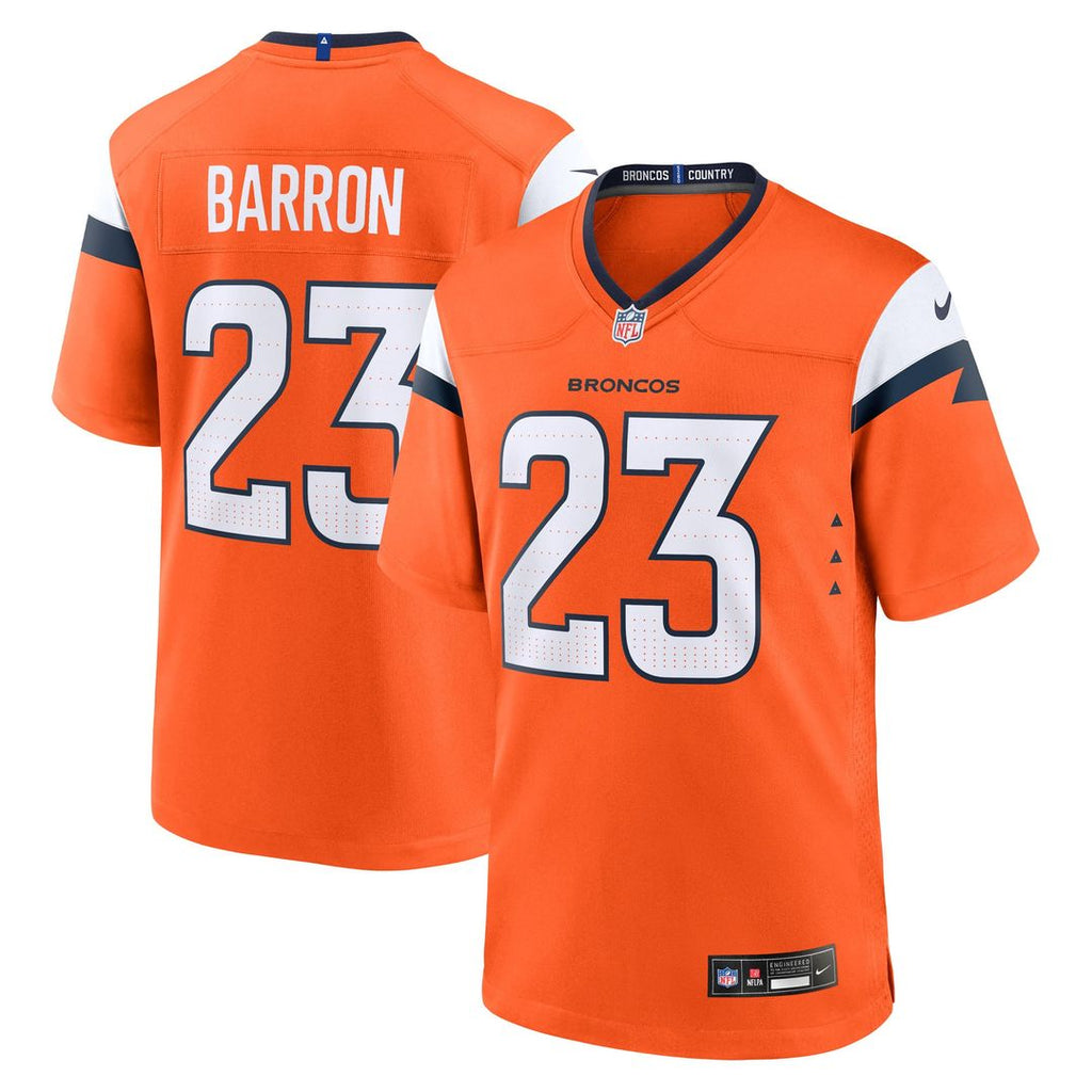Jahdae Barron Denver Broncos Game Jersey - Orange