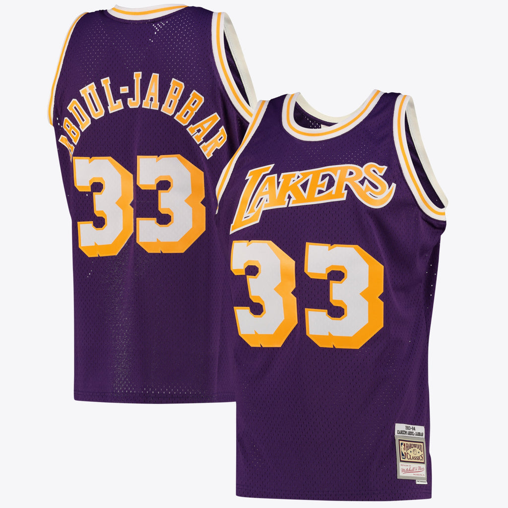 Los Angeles Lakers Kareem Abdul-Jabbar Alternate Swingman Jersey By Mitchell & Ness - Purple