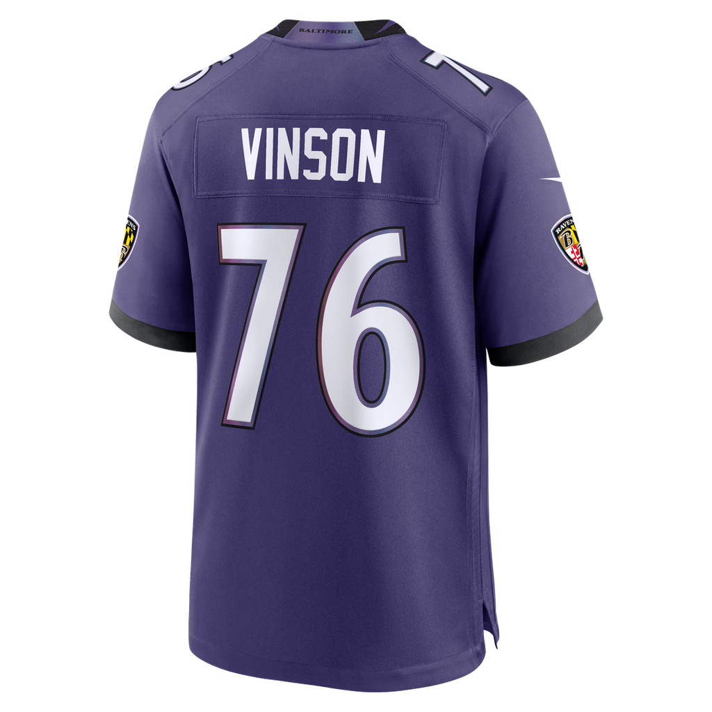 Carson Vinson Baltimore Ravens Game Jersey - Purple