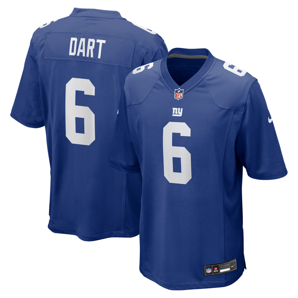 Jaxson Dart New York Giants Game Jersey - Royal Blue