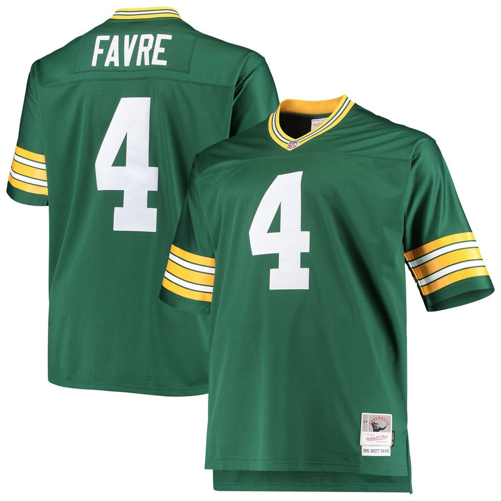 Brett Favre Green Bay Packers Big & Tall 1996 Replica Jersey - Green