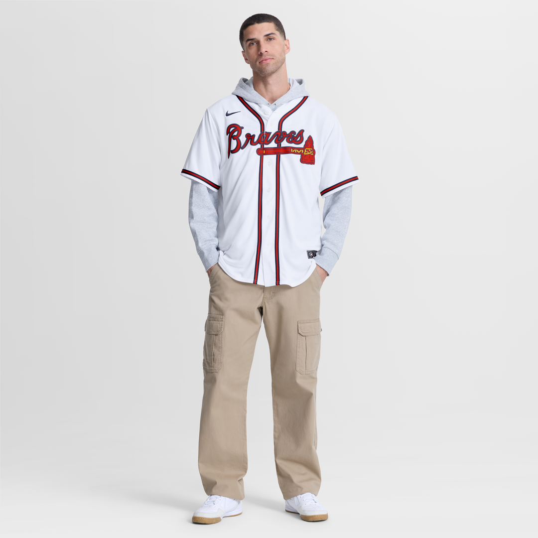Atlanta Braves Grant Holmes Nike White Home Replica Jersey