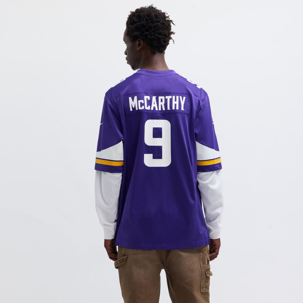 J.J. McCarthy Minnesota Vikings Game Jersey - Purple