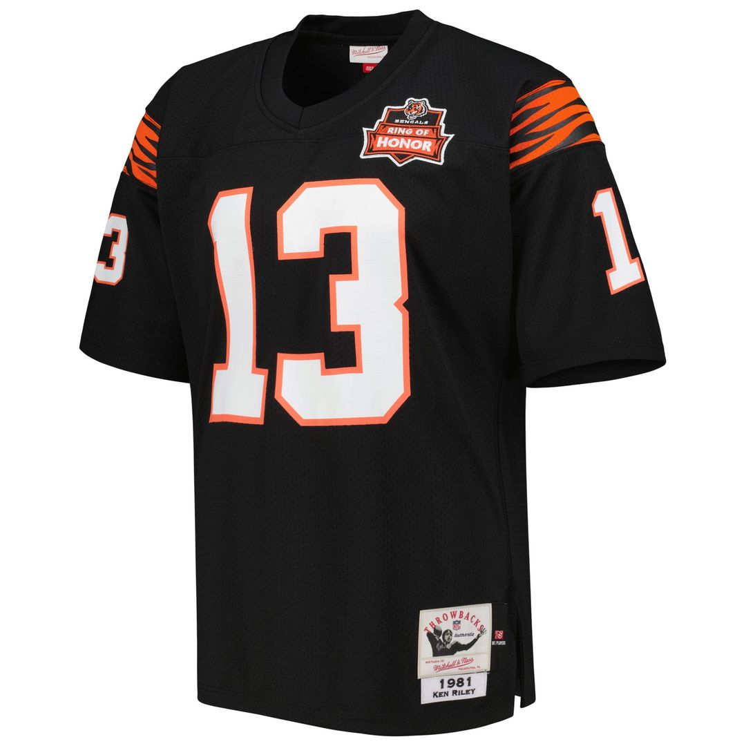 Ken Riley Cincinnati Bengals 1981 Authentic Throwback Jersey - Black