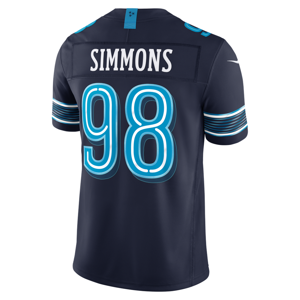 Jeffery Simmons Tennessee Titans 2026 Rivalries Collection Stitched Limited Jersey - Navy