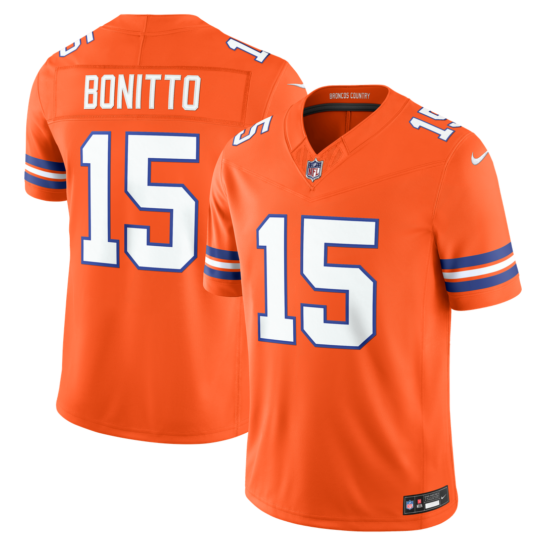 Nik Bonitto Denver Broncos Alternate Vapor F.U.S.E. Stitched Limited Jersey - Navy