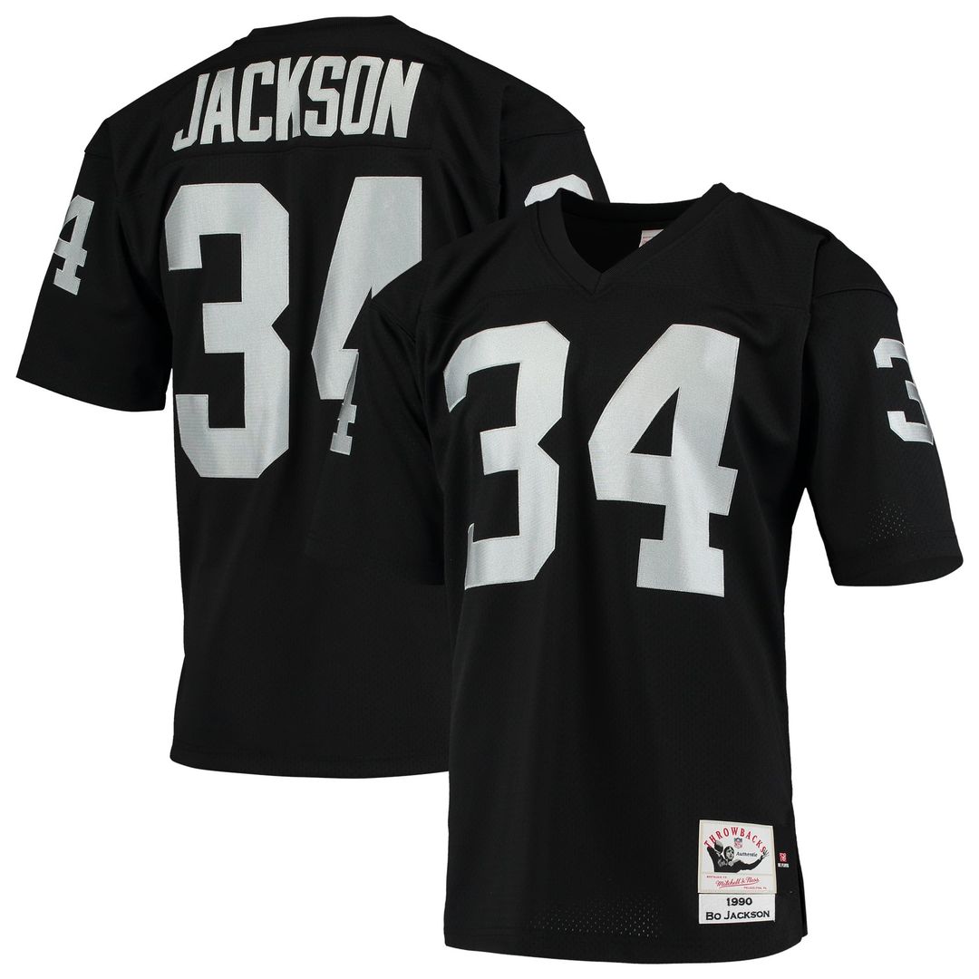 Bo Jackson Las Vegas Raiders 1990 Authentic Throwback Jersey - Black