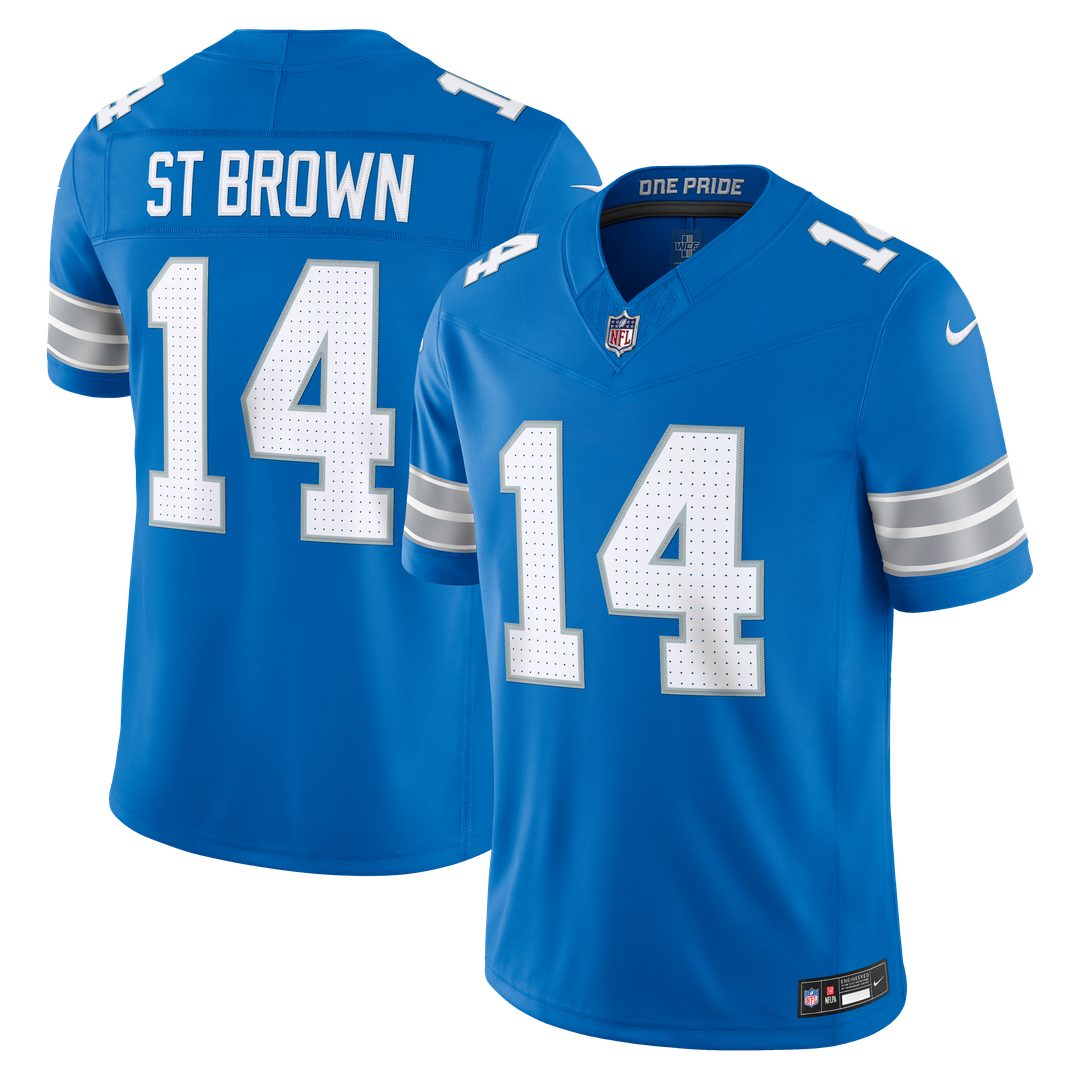 Amon-Ra St. Brown Detroit Lions Vapor F.U.S.E. Stitched Limited Jersey - Blue