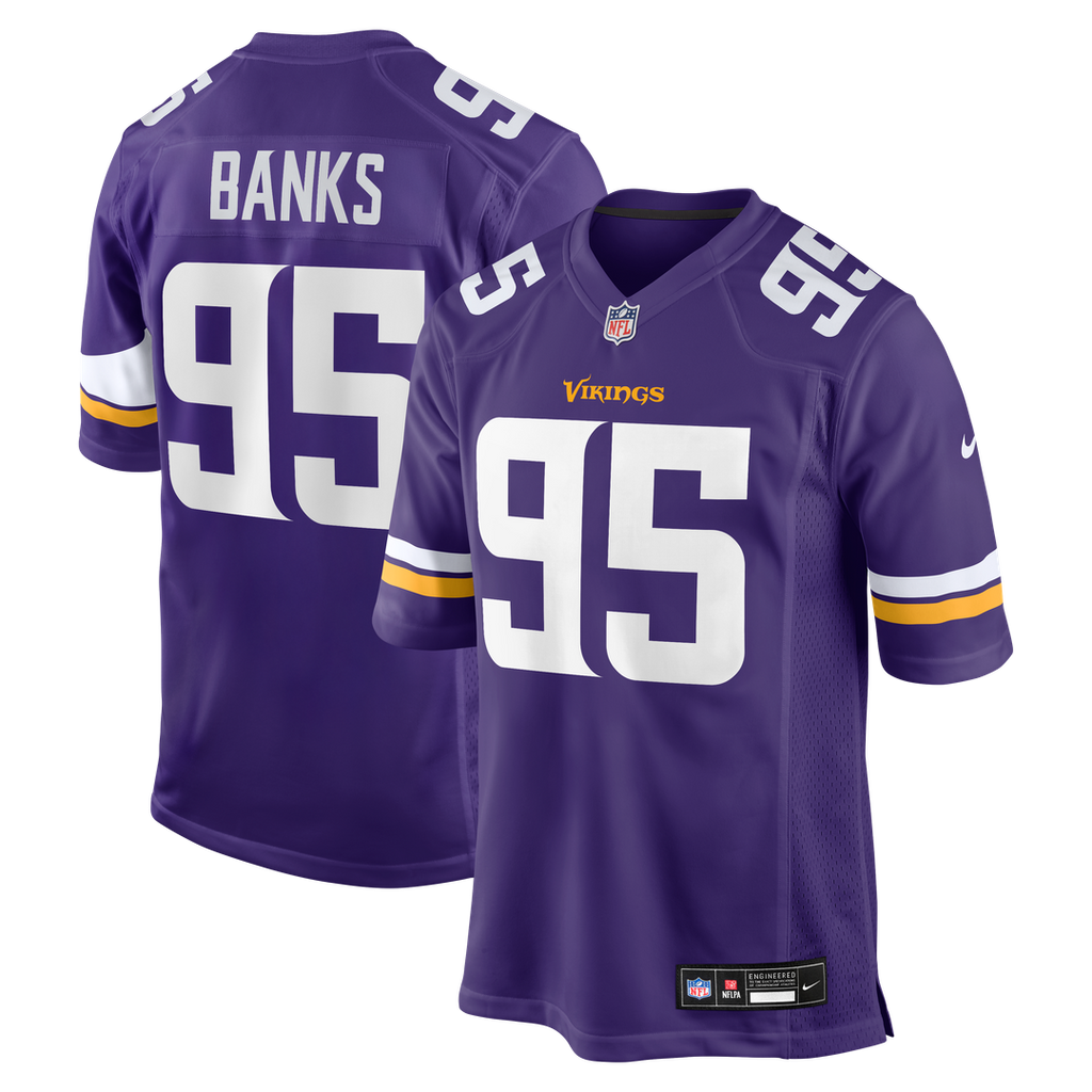 Caleb Banks Minnesota Vikings Game Jersey - Purple