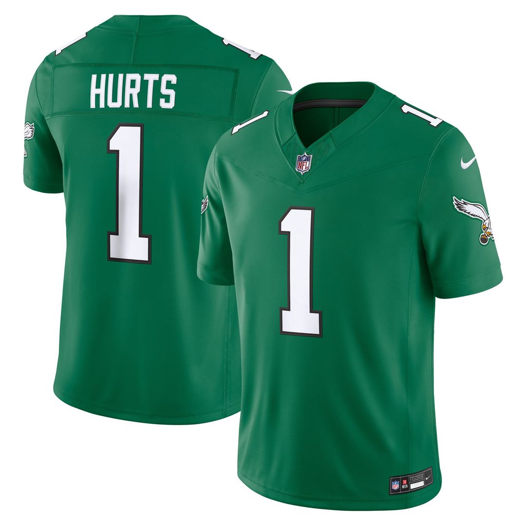 Jalen Hurts Philadelphia Eagles Alternate Vapor F.U.S.E. Stitched Limited Jersey - Kelly Green