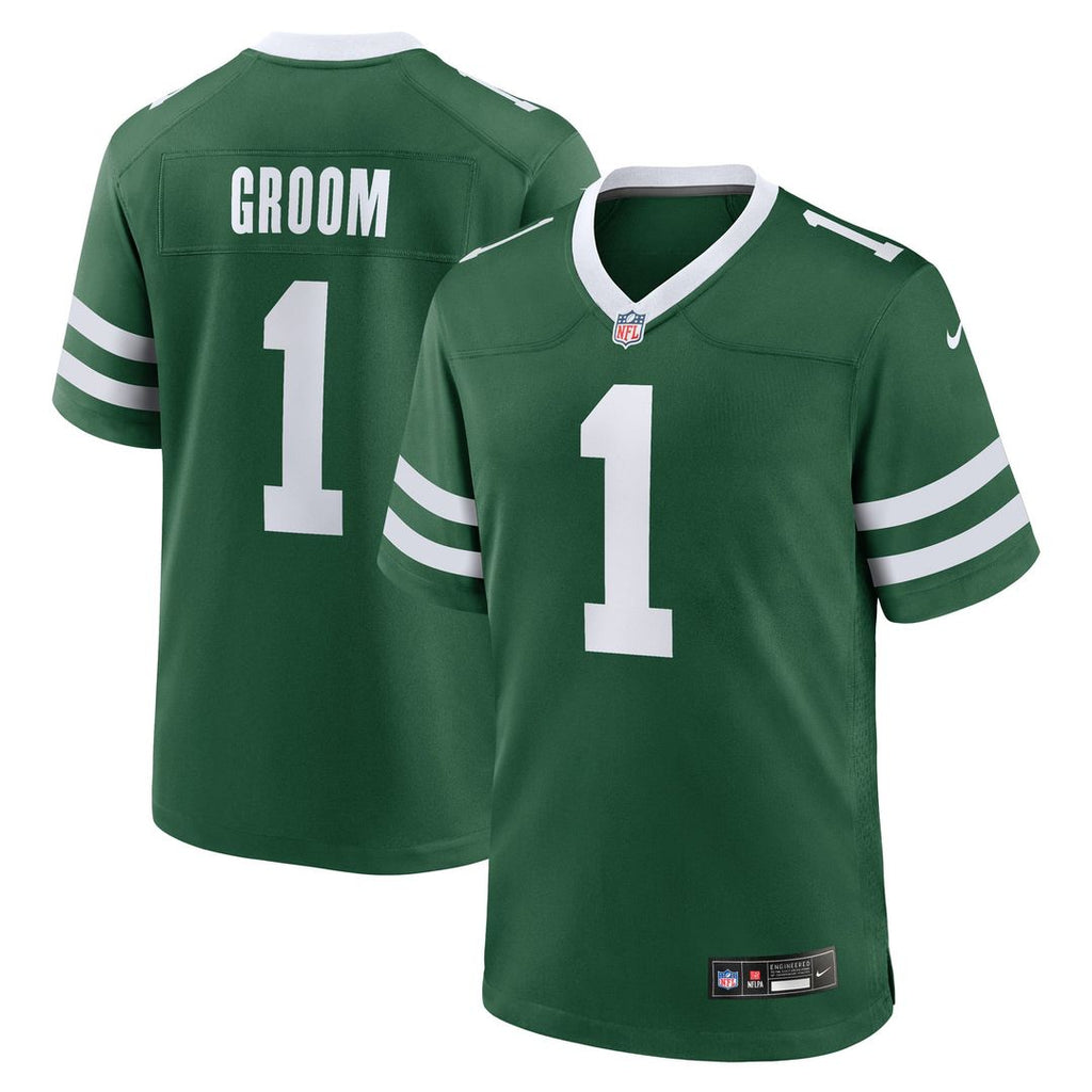 Number 1 Groom New York Jets Game Jersey - Legacy Green