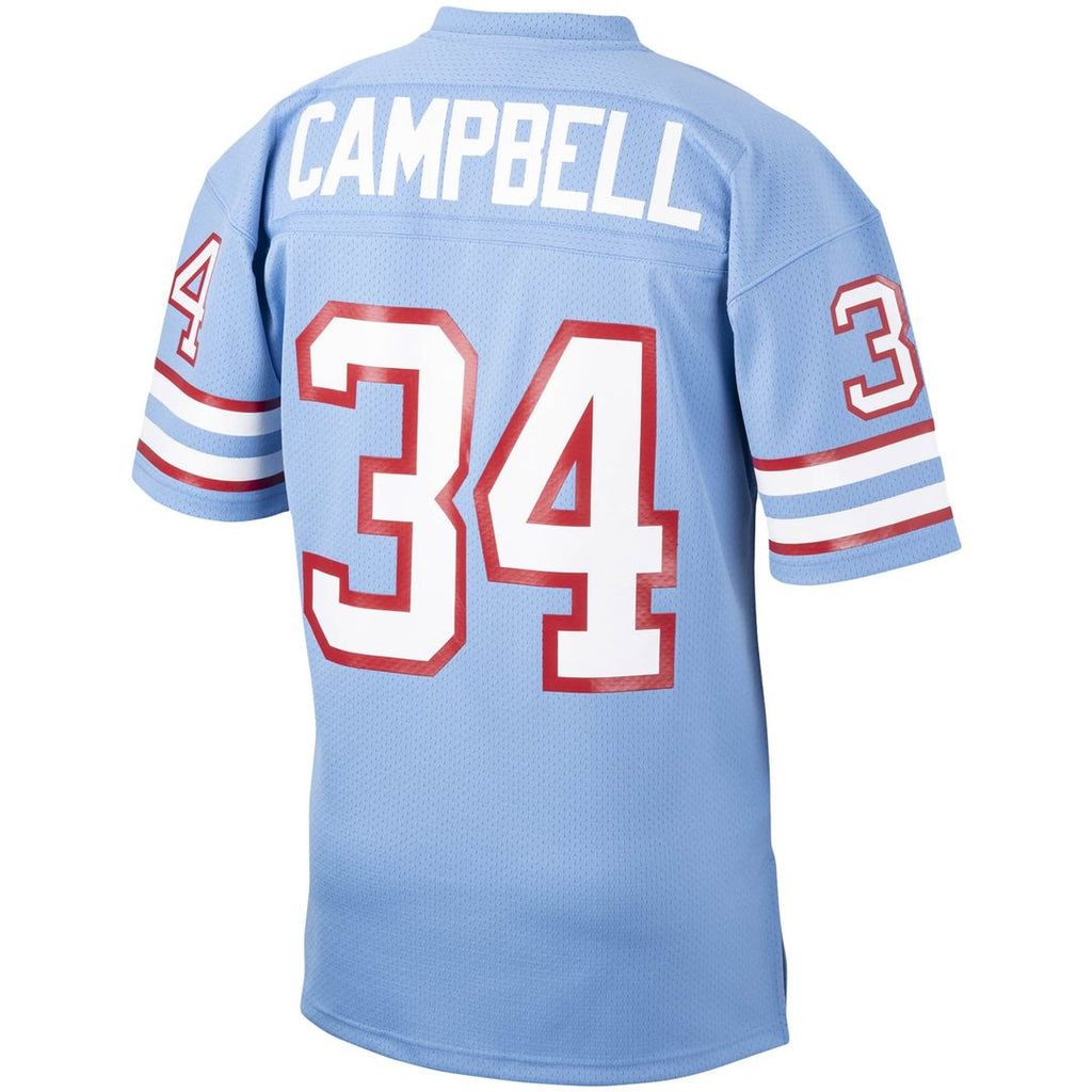Earl Campbell Houston Oilers 1980 Authentic Throwback Jersey - Light Blue