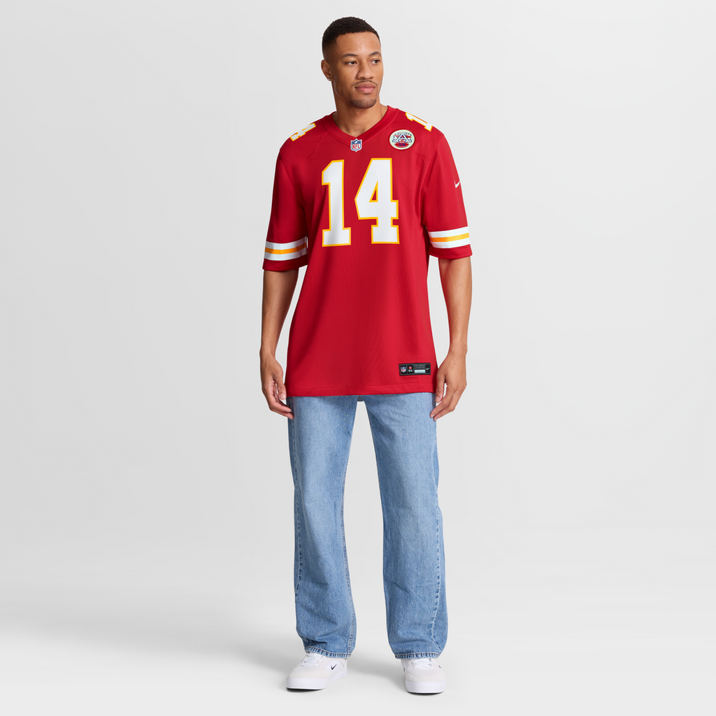 Garrett Nussmeier Kansas City Chiefs Game Jersey - Red