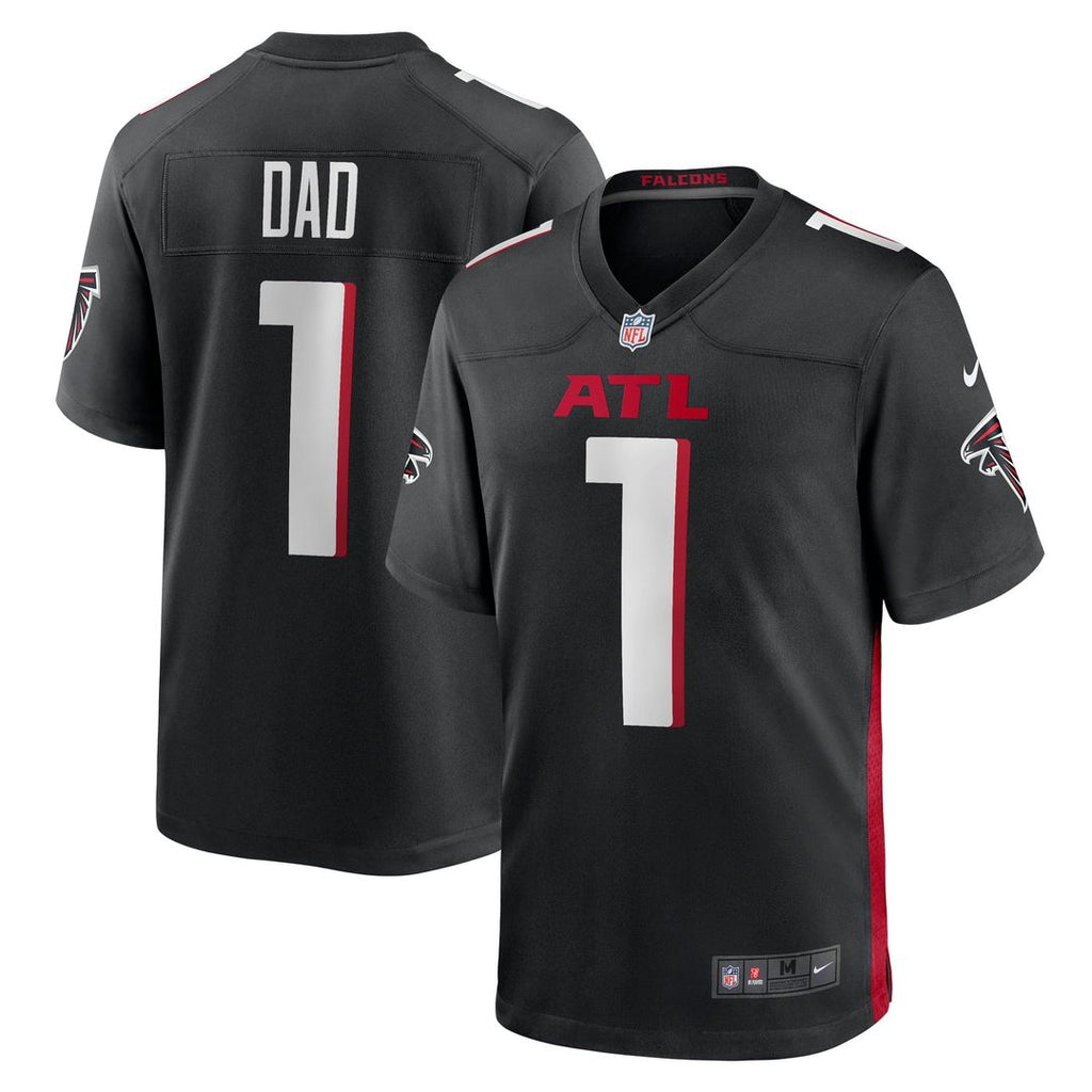 Number 1 Dad Atlanta Falcons Game Jersey - Black