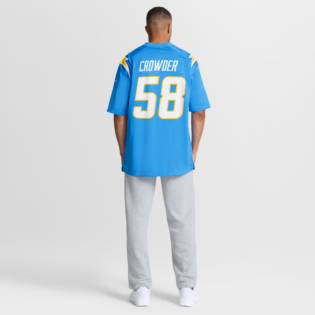 Tae Crowder Los Angeles Chargers Game Jersey - Powder Blue