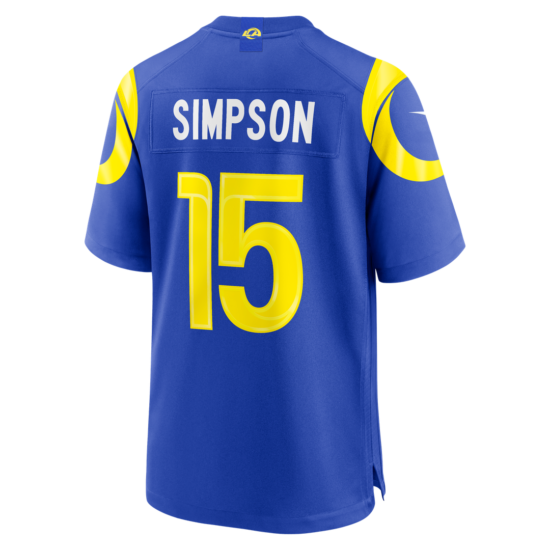 Ty Simpson Los Angeles Rams Game Jersey - Royal Blue