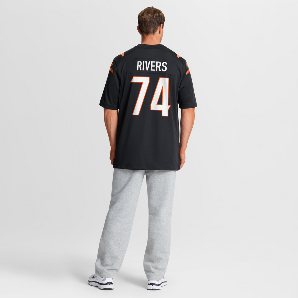 Jalen Rivers Cincinnati Bengals Game Jersey - Black