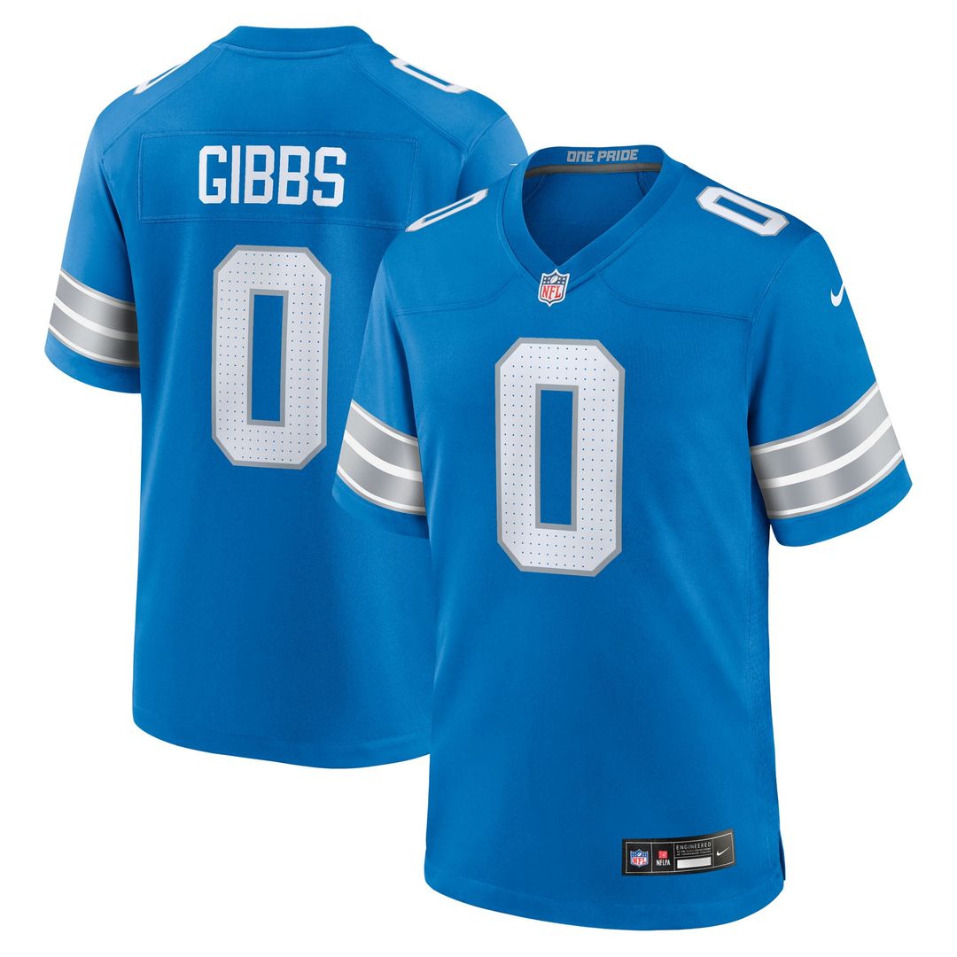 Jahmyr Gibbs Detroit Lions Game Jersey - Blue