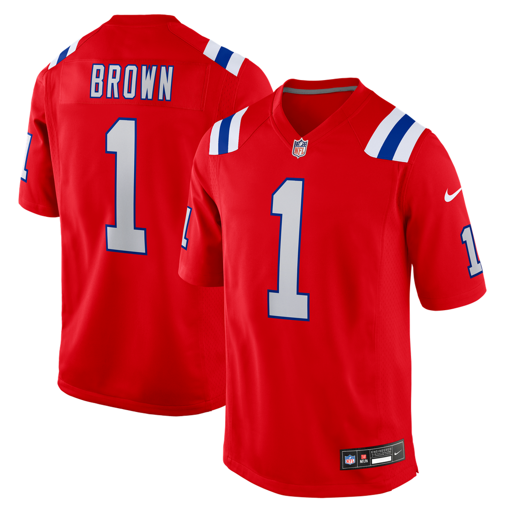 A.J. Brown New England Patriots Game Jersey - Red
