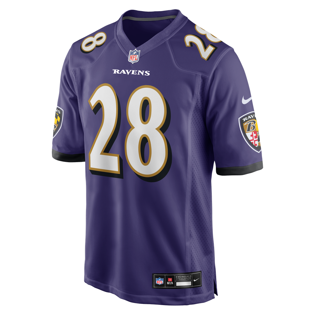 Taven Bryan Baltimore Ravens Game Jersey - Purple