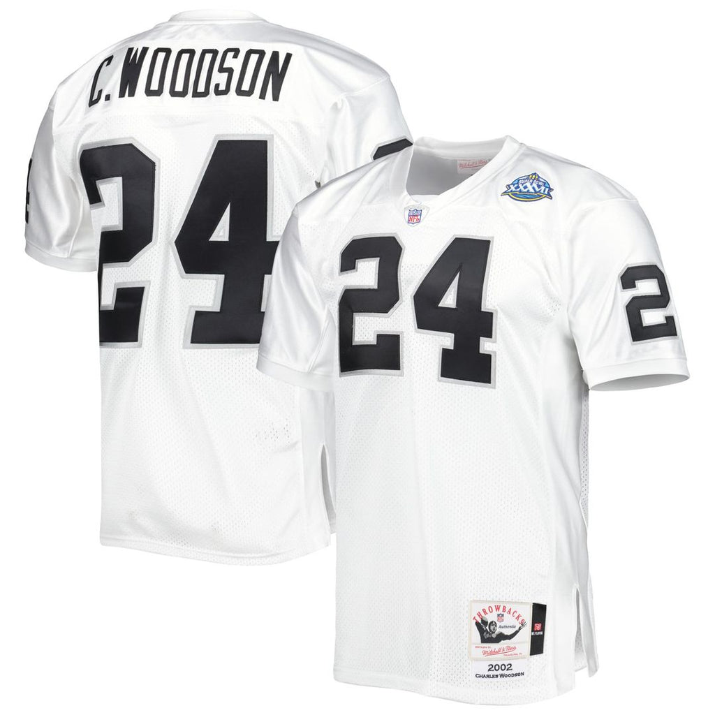 Charles Woodson Las Vegas Raiders 2002 Authentic Throwback Jersey - White