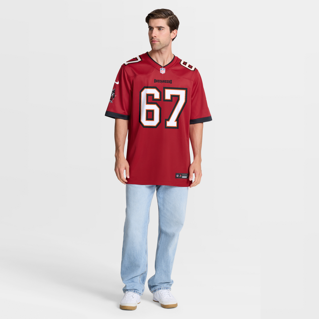 Luke Goedeke Tampa Bay Buccaneers Game Jersey - Red