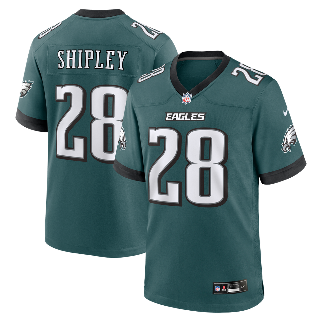 Will Shipley Philadelphia Eagles Game Jersey - Midnight Green