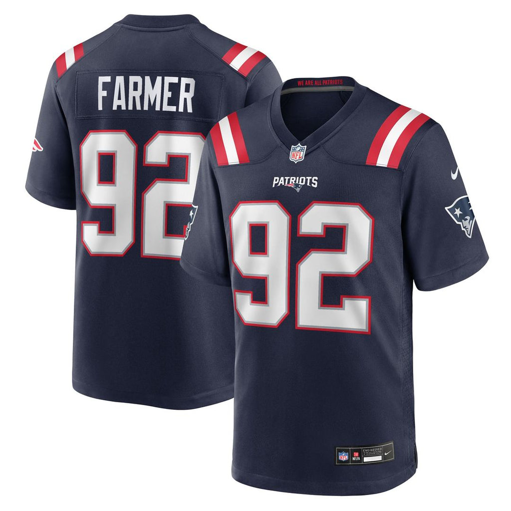 Joshua Farmer New England Patriots Game Jersey - Navy
