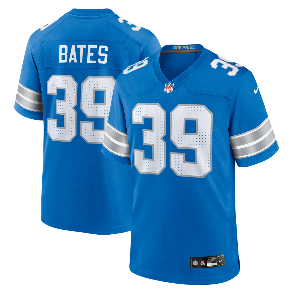 Jake Bates Detroit Lions Game Jersey - Blue