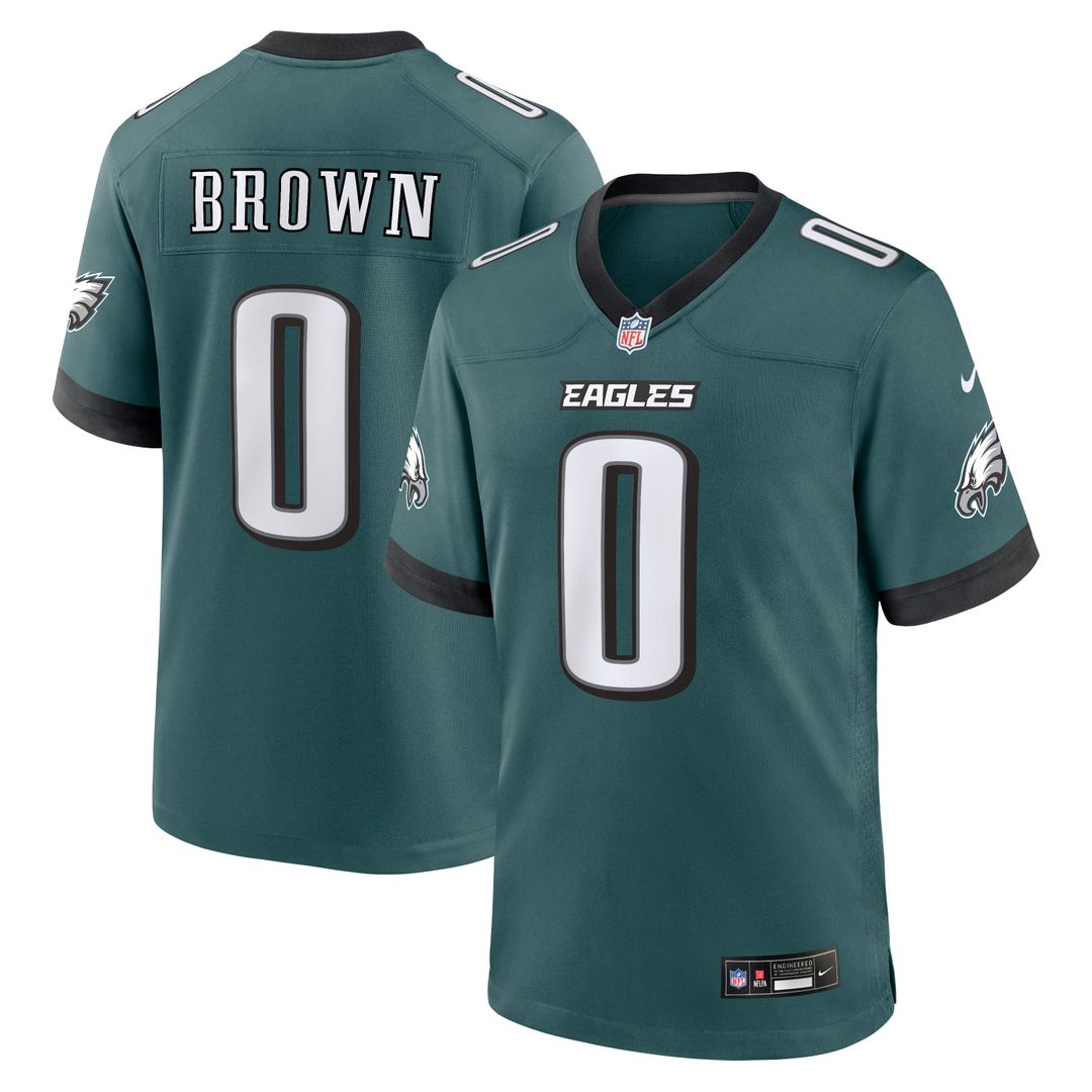 Marquise Brown Philadelphia Eagles Game Jersey - Midnight Green