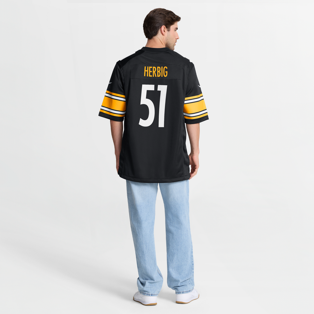 Nick Herbig Pittsburgh Steelers Game Jersey - Black