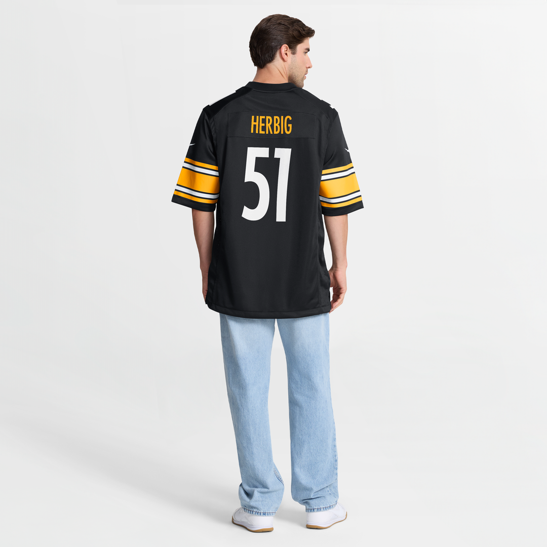 Nick Herbig Pittsburgh Steelers Game Jersey - Black